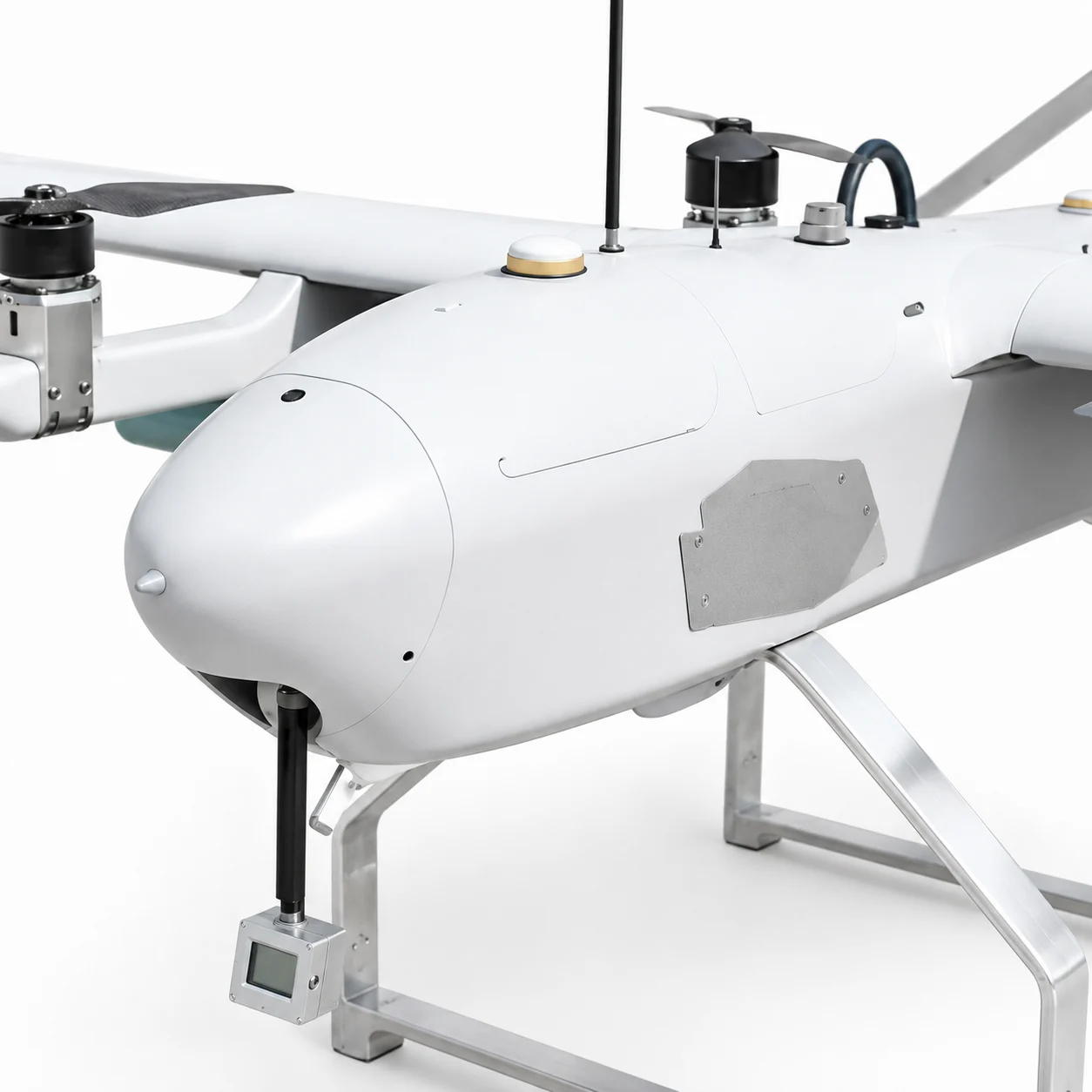 7D tactical reconnaissance VTOL fixed-wing UAV fuselage detail