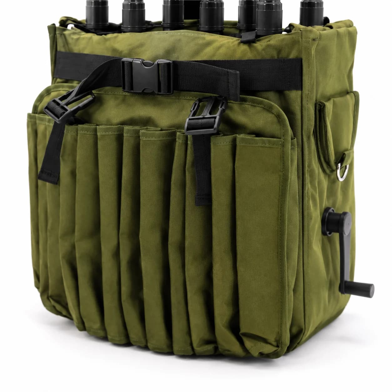 BJ012 backpack counter-drone jammer front pocket side detail