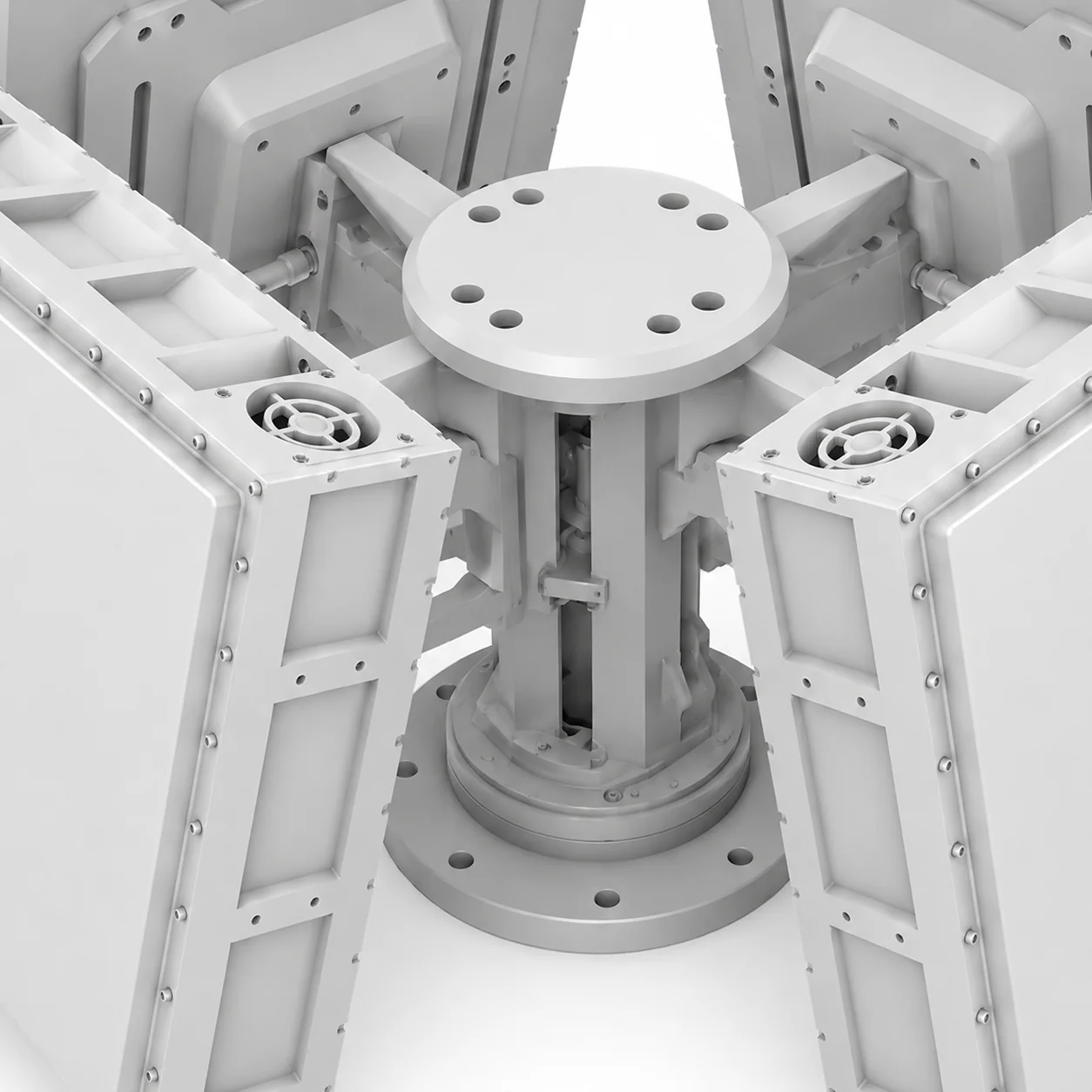 PA450 four-side phased array radar central hub detail