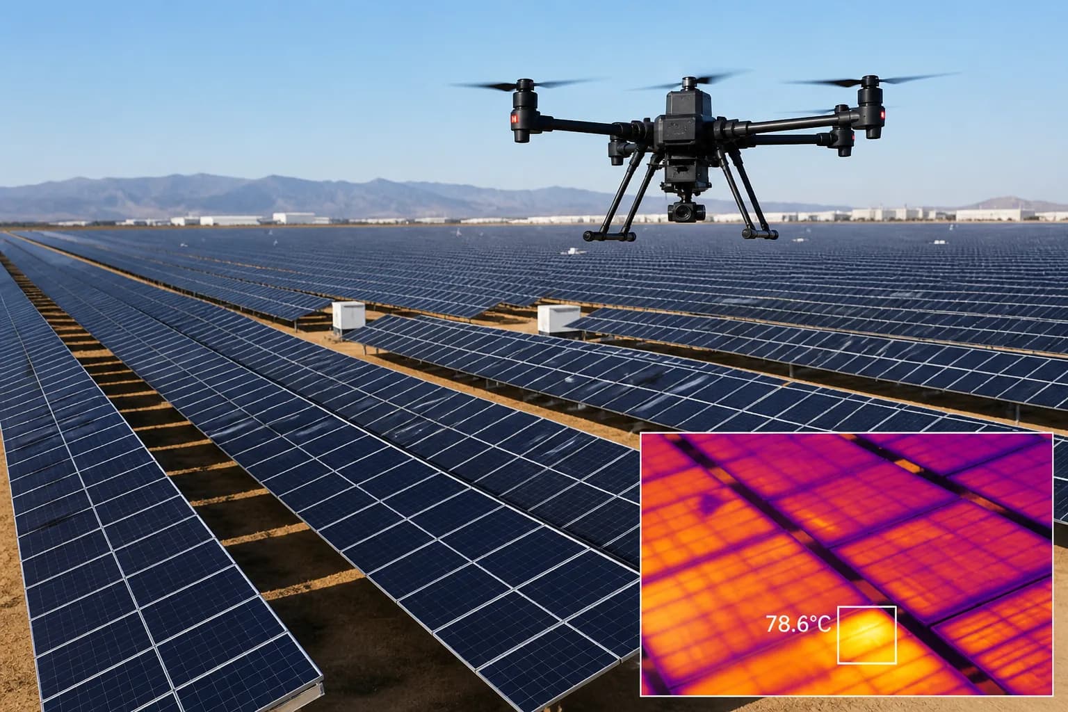 Solar Farm Thermal Inspection at Utility Scale