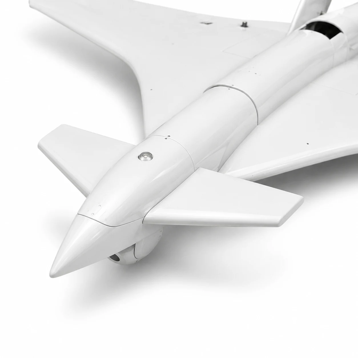 HY2400 turbojet canard delta-wing UAV nose detail