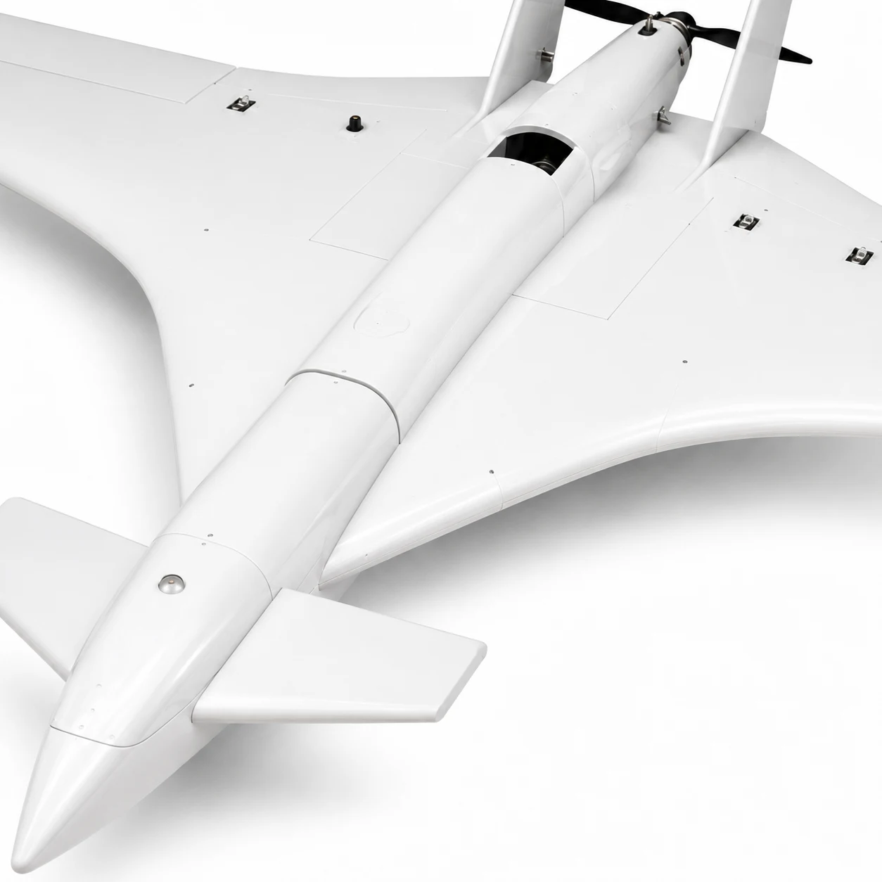 HY2400 turbojet canard delta-wing UAV tail propulsion detail
