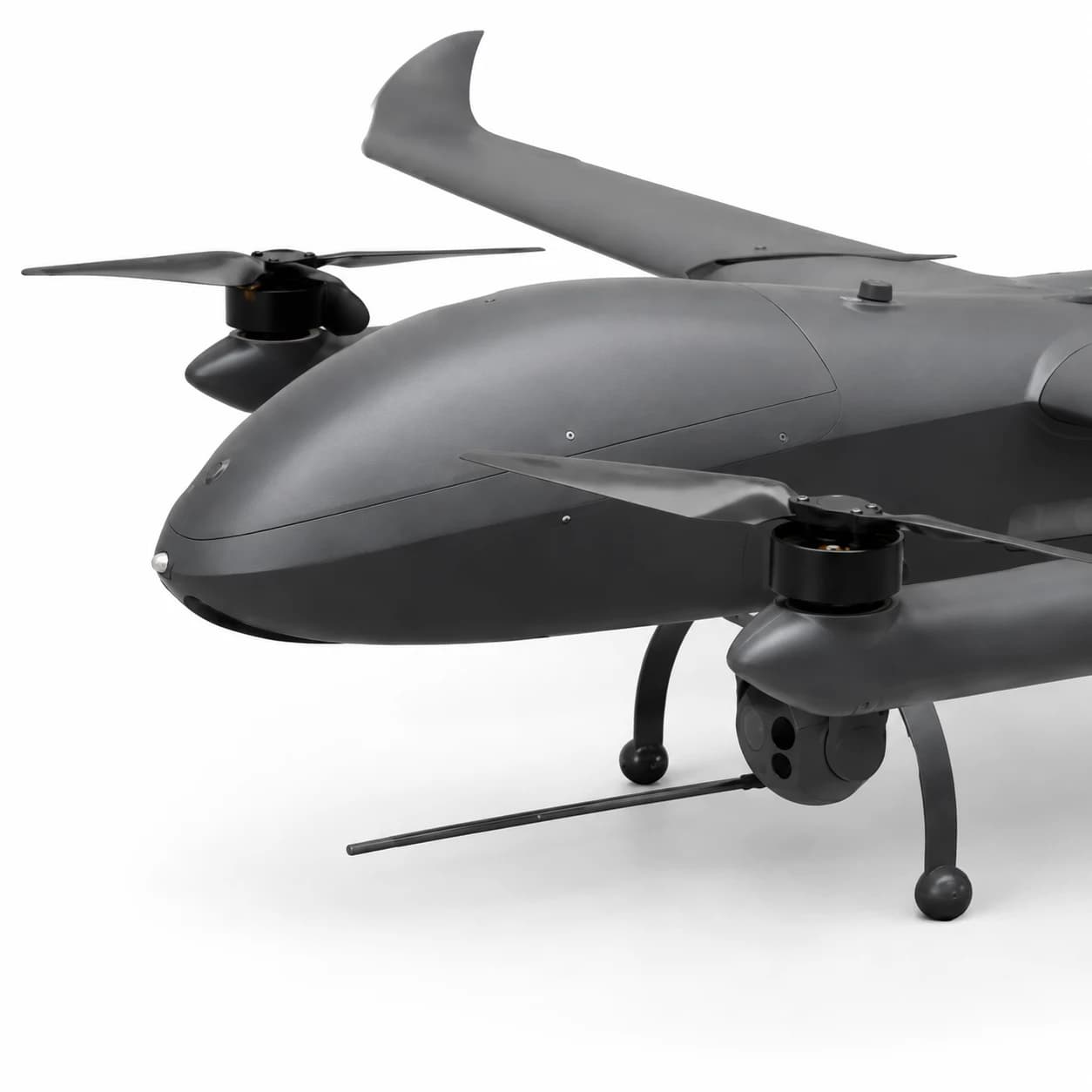HY6970 heavy-payload VTOL fixed-wing UAV nose detail