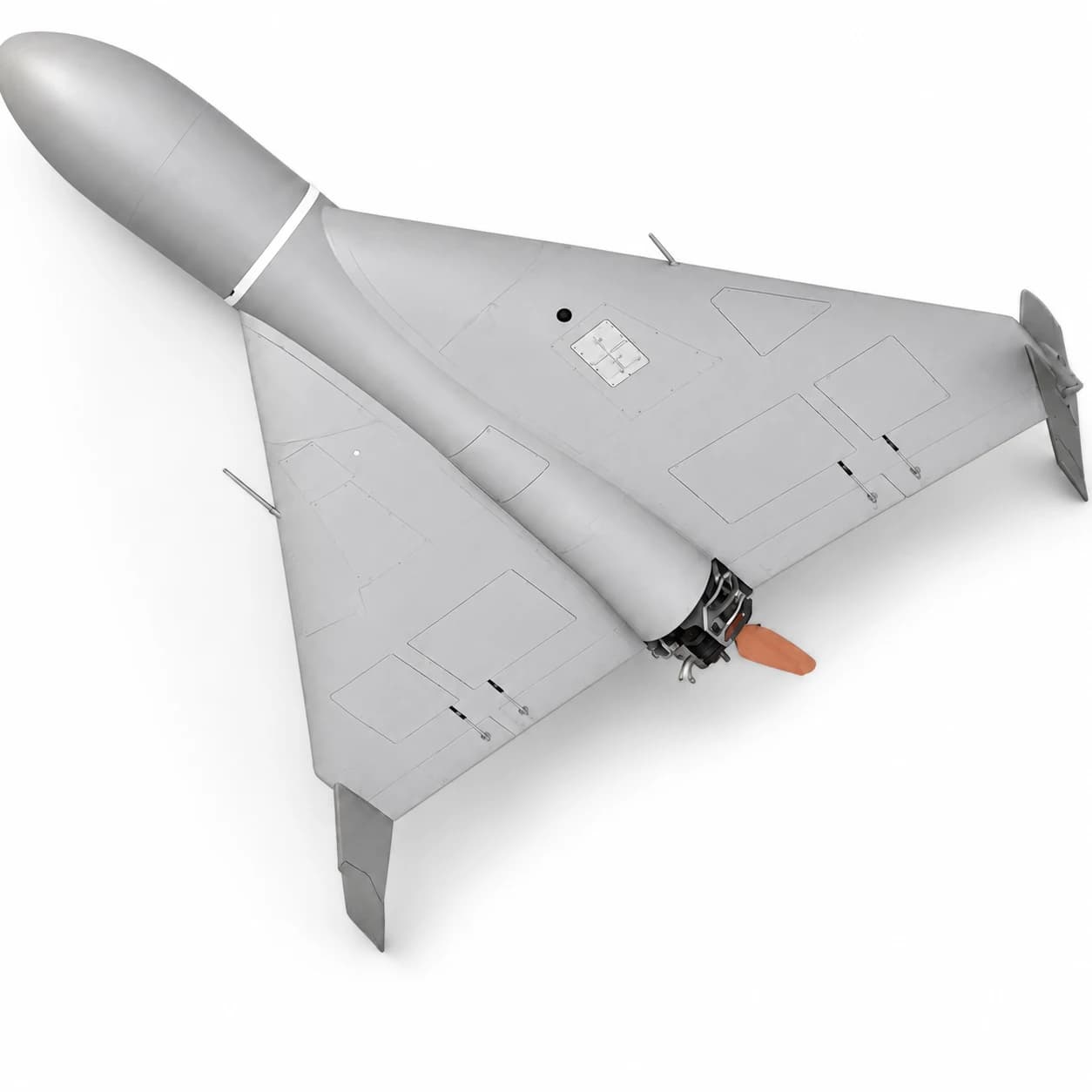 Type 14 tactical fixed-wing UAV rear propeller detail