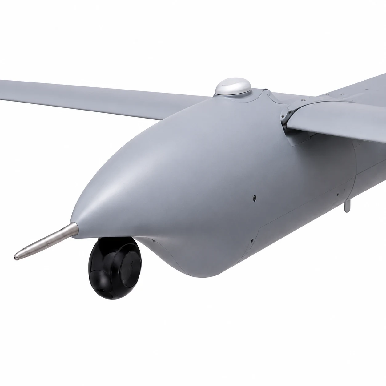 HY700 foldable fixed-wing UAV nose sensor detail