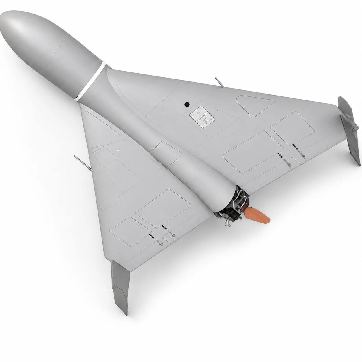 Type 14 tactical fixed-wing UAV rear propeller detail